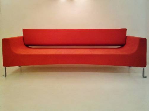 Duilio Forte for Antidiva Mr Nilsson orange sofabed, 1990`s ca, Italian